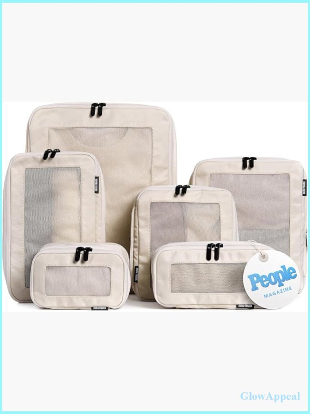 Compression Packing Cubes for Travel-6 Pack Luggage Organizer Bags Double